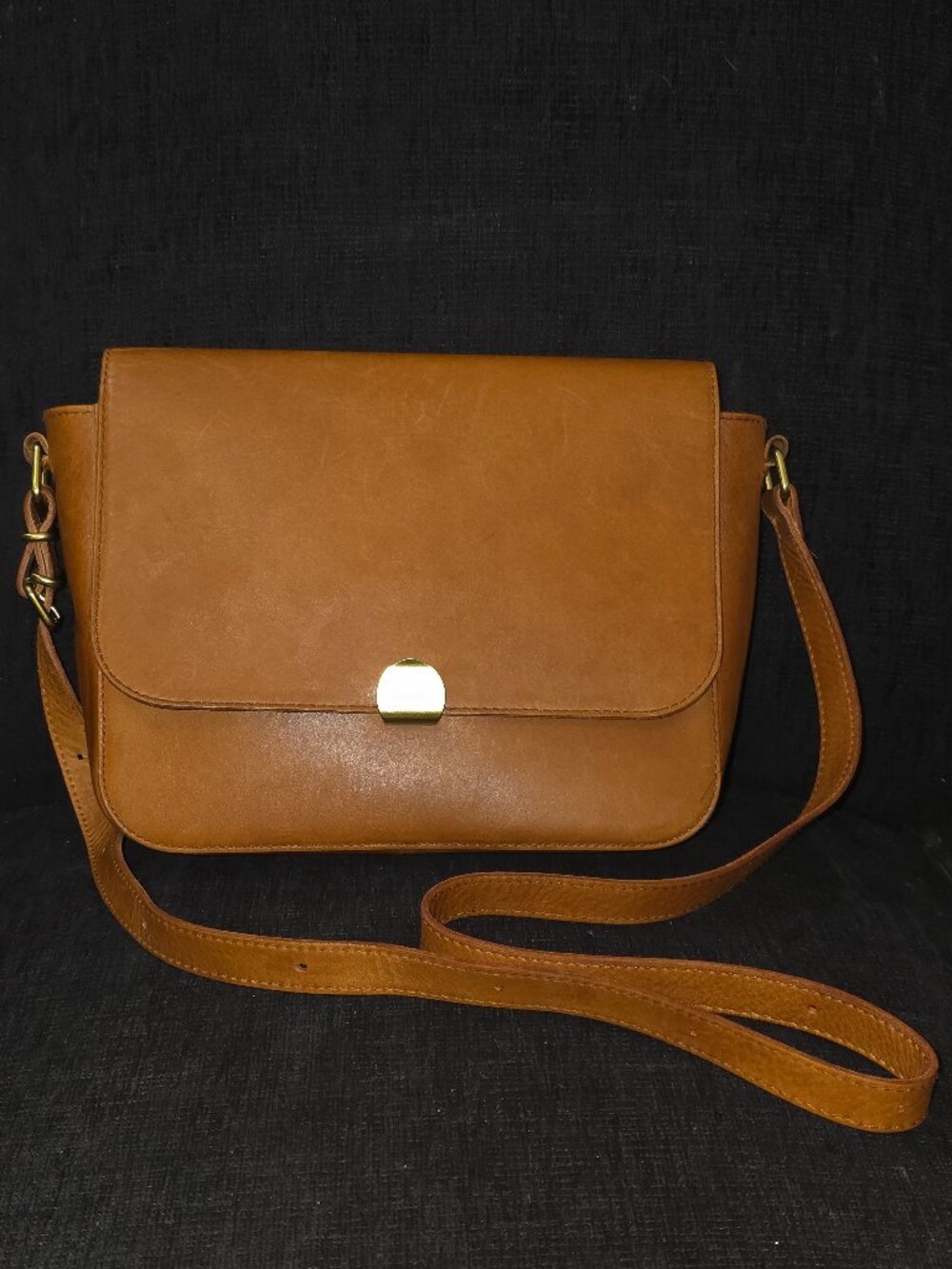 Madewell The Abroad Brown Leather Shoulder Bag